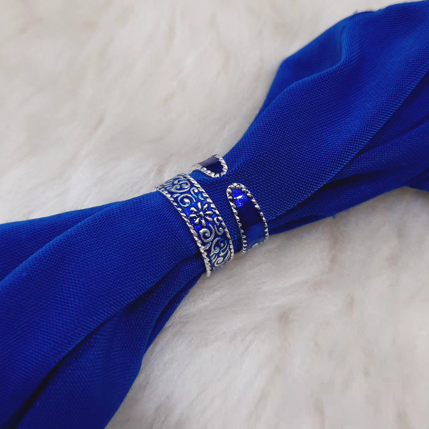 Blue Flower Toe Ring