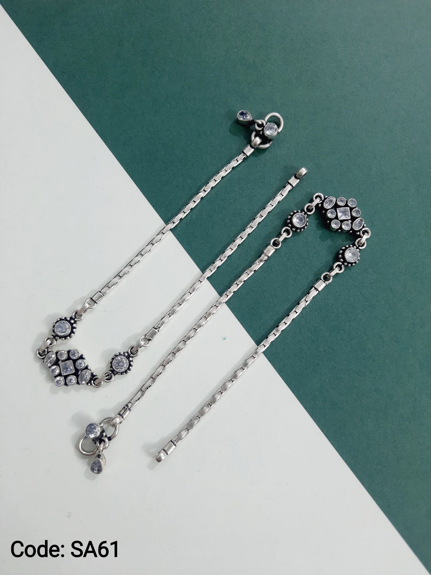 Cut Stone Flower Anklet 4