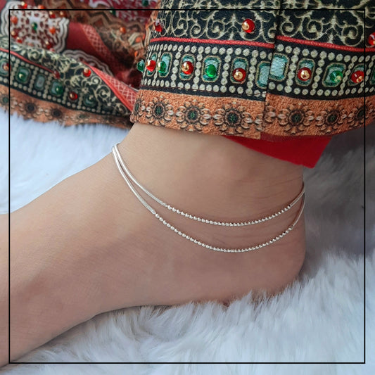 Double Layer Dotted Anklet