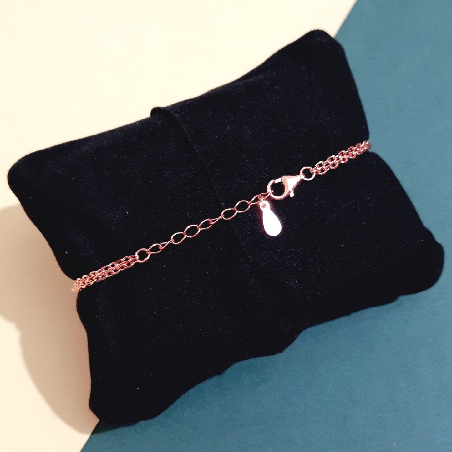 Double Chain Rose Gold Bracelet